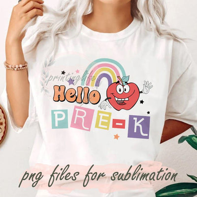 Hello Back To School Png, Retro Smileys Png, Kindergarten Png, 1st Day Of School Png, Back To School Digital Files, Pre School Png Sublimation PrintingLife 