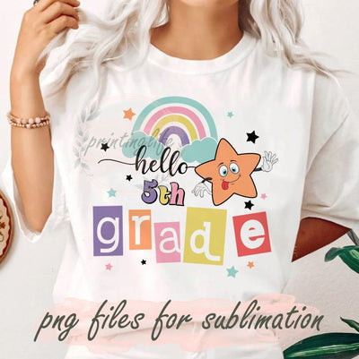 Hello Back To School Png, Retro Smileys Png, Kindergarten Png, 1st Day Of School Png, Back To School Digital Files, Pre School Png Sublimation PrintingLife 