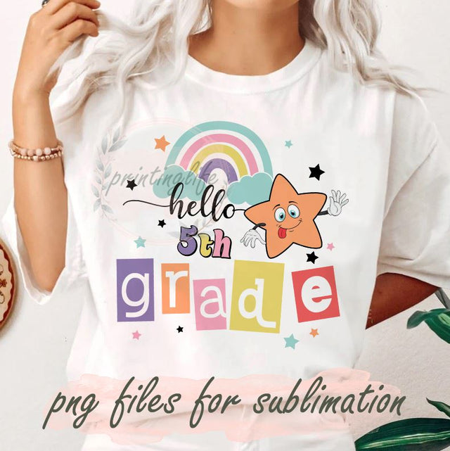 Hello Back To School Png, Retro Smileys Png, Kindergarten Png, 1st Day Of School Png, Back To School Digital Files, Pre School Png Sublimation PrintingLife 