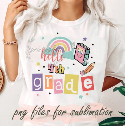 Hello Back To School Png, Retro Smileys Png, Kindergarten Png, 1st Day Of School Png, Back To School Digital Files, Pre School Png Sublimation PrintingLife 