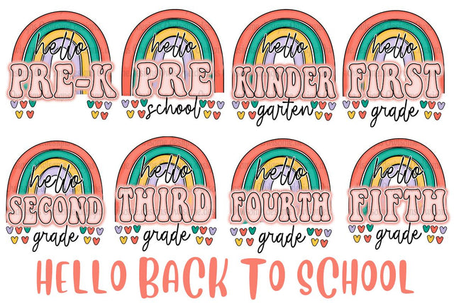 Hello Back To School Sublimation Bundle Sublimation LAM HOANG THUY 