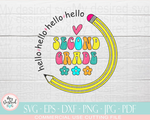 Hello Back To School SVG, Bundle, First Day Of School SVG, Bundle, Hello Kindergarten, Hello Pre-K, Hello First Grade SVG, Hello Second Grade SVG MyDesiredSVG 