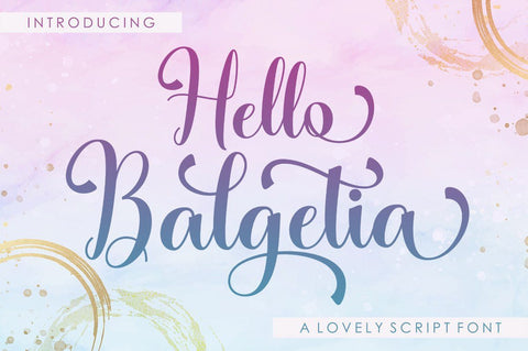 Hello Balgetia Font Megatype 