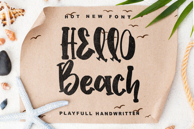 Hello Beach Font Letterara 