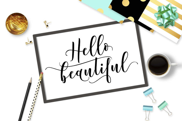 Hello beautiful | Cut file SVG TheBlackCatPrints 