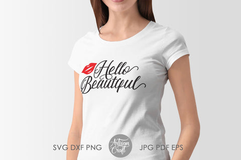 Hello Beautiful SVG for makeup bags SVG Artisan Craft SVG 