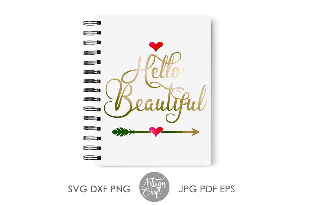 Hello Beautiful SVG for makeup bags | So Fontsy