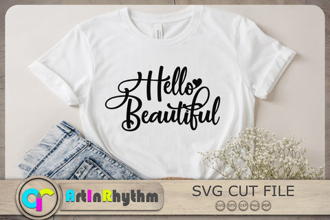 Hello Beautiful Svg, Makeup Svg, Makeup Quote Svg, Hello Beautiful T-Shirt Design SVG Artinrhythm shop 
