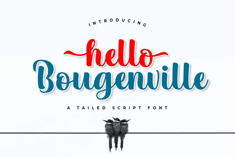 Hello Bougenville Font love script 