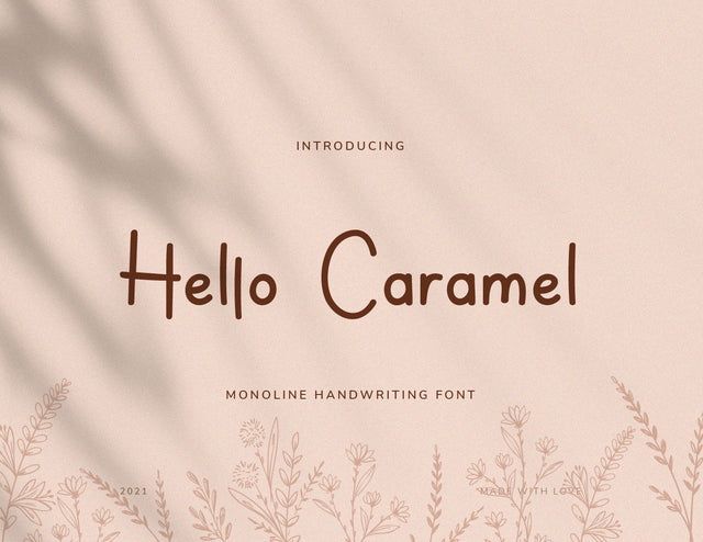 Hello Caramel Monoline Handwriting Font inferno.studio3 
