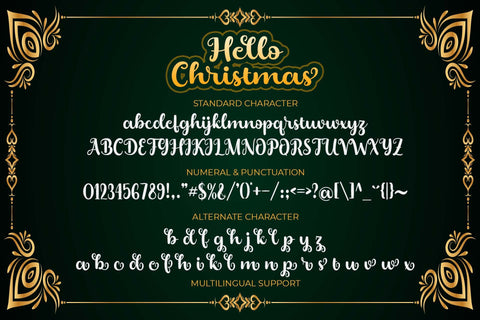 Hello Christmas Font love script 