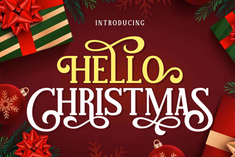 Hello Christmas Font love script 