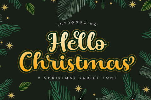 Hello Christmas Font love script 