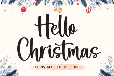 Hello Christmas Font Mozarella 