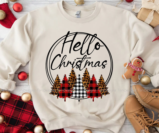 Hello Christmas PNG Sublimation Design Sublimation ToriDesigns 