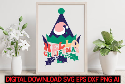 Hello Christmas svg cut file SVG Blessedprint 