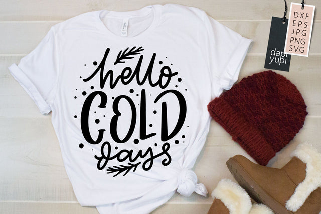 Hello Cold Days SVG Quotes Winter Season SVG dapiyupi store 