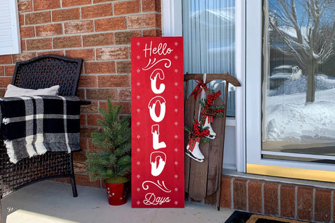 Hello Cold Days SVG - Winter Porch Sign SVG SVG CraftLabSVG 