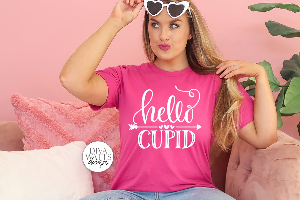 Hello Cupid SVG | Valentine's Day Design - So Fontsy