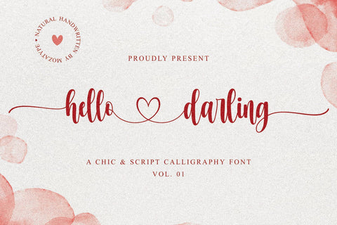 Hello Darling Font Mozarella 