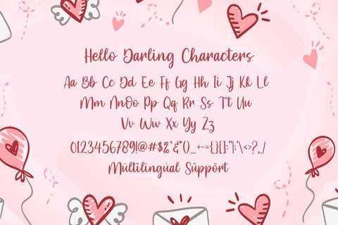 Hello Darling Lovely Script Font MJB Letters Studio 
