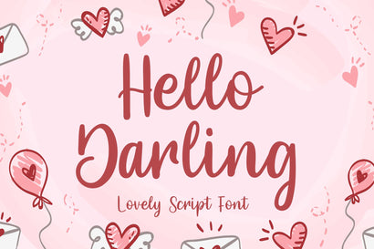 Hello Darling Lovely Script Font MJB Letters Studio 