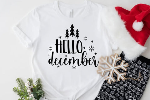 Hello december, Christmas SVG SVG FiveStarCrafting 