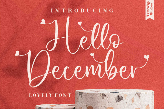 Hello December Font Letterena Studios 