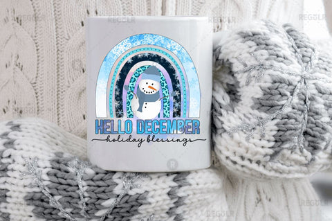 Hello december holiday blessings SVG Sublimation Regulrcrative 