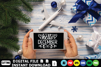 Hello December SVG Shahin alam 