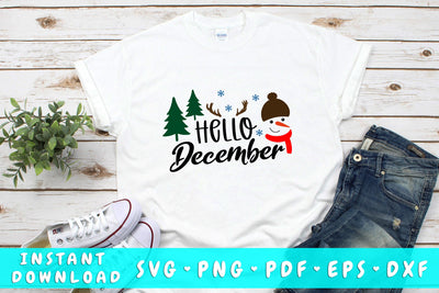 Hello December SVG SVG HappyDesignStudio 