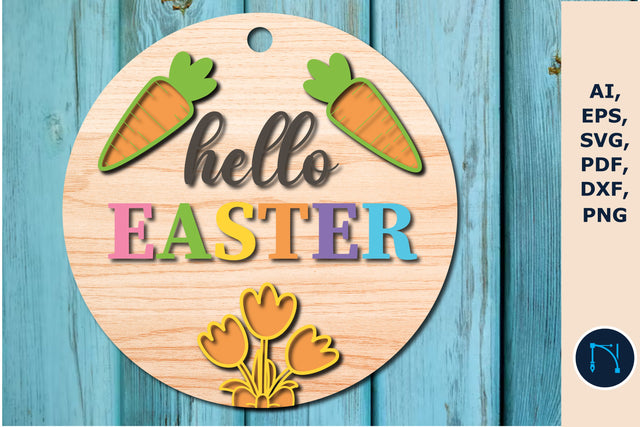 hello Easter Sign Door Decor SVG SVG MD JOYNAL ABDIN 