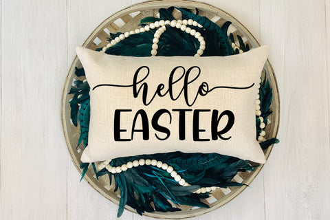Hello Easter Sign SVG I Easter SVG I Easter Cut Files SVG Happy Printables Club 