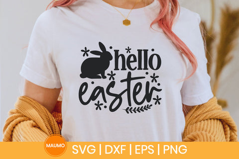 Hello easter, spring svg quote SVG Maumo Designs 