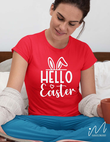 Hello Easter svg, Easter t shirt svg, Easter cricut, Easter day svg SVG Isabella Machell 