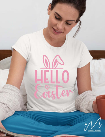 Hello Easter svg, Easter t shirt svg, Easter cricut, Easter day svg SVG Isabella Machell 