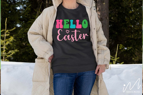 Hello Easter svg, Happy Easter svg, Easter Day Svg, Easter Svg, Bunny Svg, Happy Easter Shirt svg, Easter Shirt Svg,family bunny svg SVG Isabella Machell 