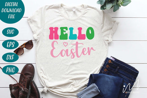 Hello Easter svg, Happy Easter svg, Easter Day Svg, Easter Svg, Bunny Svg, Happy Easter Shirt svg, Easter Shirt Svg,family bunny svg SVG Isabella Machell 