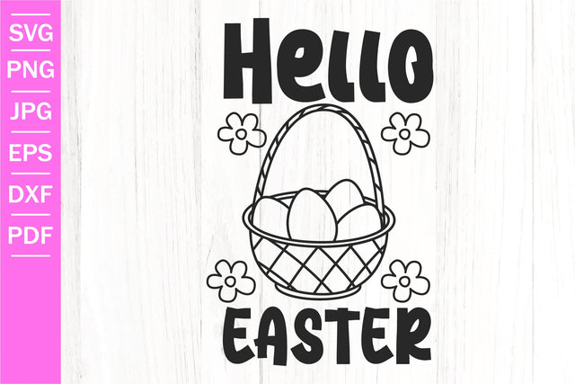 Hello Easter SVG | Spring SVG | Spring Quote SVG SeventhHeavenStudios 