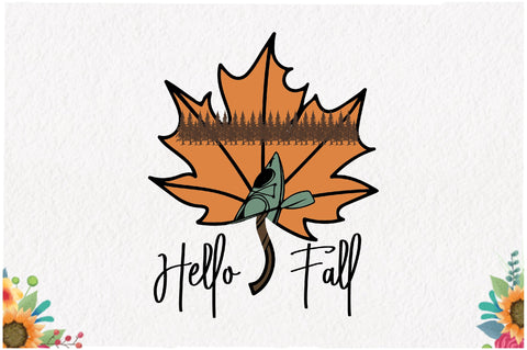 Hello Fall Autumn Leave Sublimation Sublimation Jagonath Roy 