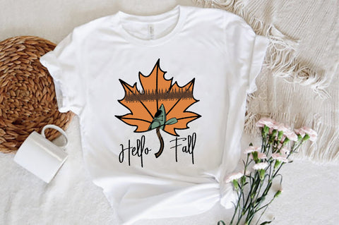 Hello Fall Autumn Leave Sublimation Sublimation Jagonath Roy 
