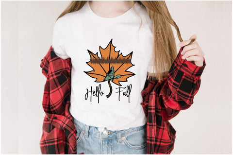 Hello Fall Autumn Leave Sublimation Sublimation Jagonath Roy 
