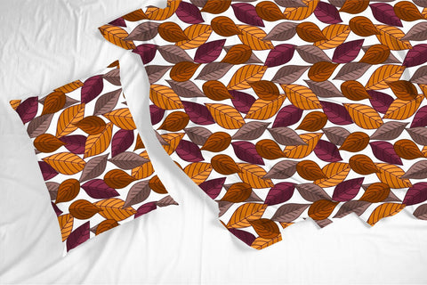 Hello fall autumn leaves seamless pattern seasonal bundle. Autumnal leaf surface pattern design for textile and crafting Digital Pattern KatineArt 