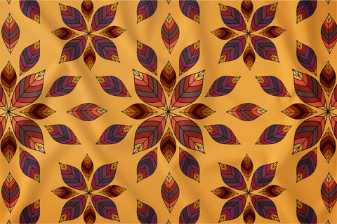 Hello fall autumn leaves seamless pattern seasonal bundle. Autumnal leaf surface pattern design for textile and crafting Digital Pattern KatineArt 