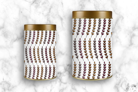 Hello fall autumn leaves seamless pattern seasonal bundle. Autumnal leaf surface pattern design for textile and crafting Digital Pattern KatineArt 