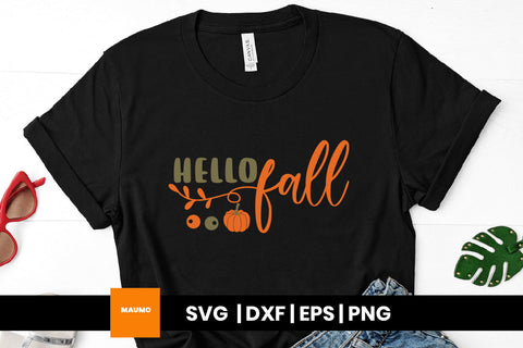 Hello fall, autumn svg quote SVG Maumo Designs 