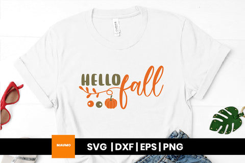 Hello fall, autumn svg quote SVG Maumo Designs 