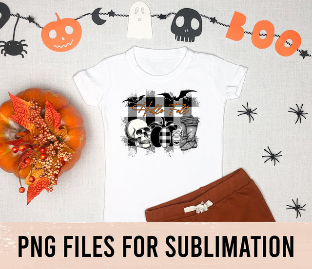 Hello Fall Boots Pumpkin Background Png,Black,White,Plaid, Bat, Skull, Boots Pumpkin Spice Latte Coffee File For Shirt,Digital SVG BOO-design 
