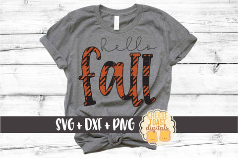 Hello Fall - Buffalo Plaid Fall SVG PNG DXF Cut Files SVG Cheese Toast Digitals 