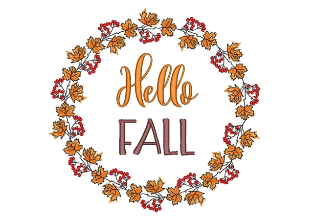 Hello Fall Embroidery Design Embroidery/Applique DESIGNS Nino Nadaraia 